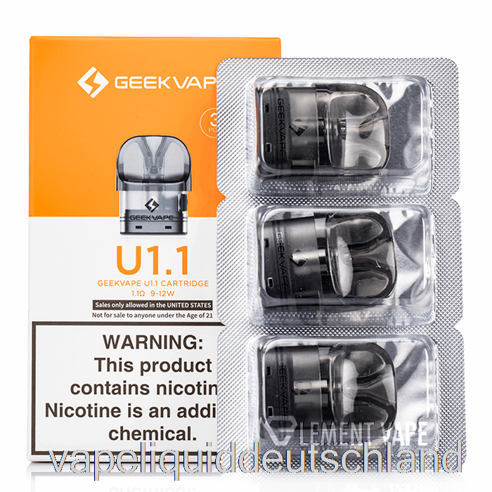 Geek Vape U Ersatzpods 1,1 Ohm Pods Vape Liquid